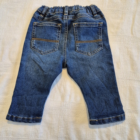 Next boys size 3-6 months blue pull on stretch jeans NWT - Picture 2 of 3